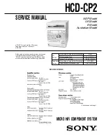 Preview for 1 page of Sony HCD-CP2 Service Manual