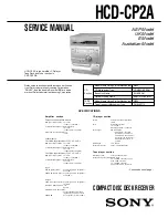 Sony HCD-CP2A Service Manual предпросмотр