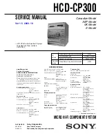 Предварительный просмотр 1 страницы Sony HCD-CP300 Service Manual