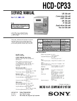Preview for 1 page of Sony HCD-CP33 Service Manual
