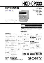 Sony HCD-CP333 Service Manual preview