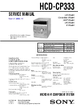 Sony HCD-CP333 Service Manual предпросмотр