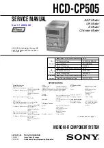 Предварительный просмотр 1 страницы Sony HCD-CP505 Service Manual