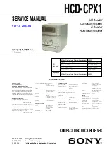 Предварительный просмотр 3 страницы Sony HCD-CPX1 Service Manual