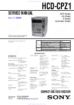 Sony HCD-CPZ1 Service Manual preview
