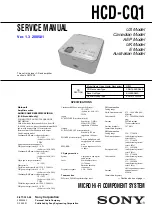 Sony HCD-CQ1 Service Manual предпросмотр