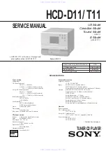 Preview for 1 page of Sony HCD-D11 Service Manual