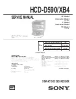 Preview for 1 page of Sony HCD-D590 - Compact Disk Deck System Service Manual