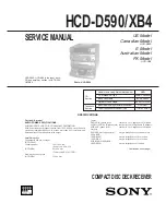 Предварительный просмотр 1 страницы Sony HCD-D590 - Compact Disk Deck System Service Manual