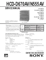 Sony HCD-D670AV - Compact Disk Deck Receiver Service Manual предпросмотр