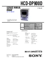 Preview for 1 page of Sony HCD-DP900D Service Manual