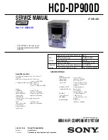 Sony HCD-DP900D Service Manual предпросмотр