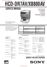 Предварительный просмотр 1 страницы Sony HCD-DR7AV Service Manual