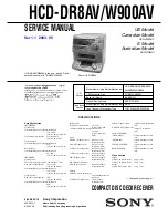 Preview for 1 page of Sony HCD-DR8AV Service Manual