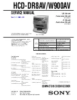 Предварительный просмотр 1 страницы Sony HCD-DR8AV Service Manual