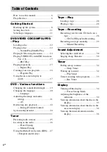 Preview for 4 page of Sony HCD-DV2D - Dvd / Reciever Component Operating Instructions Manual