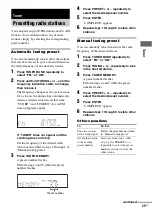 Preview for 25 page of Sony HCD-DV2D - Dvd / Reciever Component Operating Instructions Manual