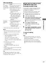 Preview for 31 page of Sony HCD-DV2D - Dvd / Reciever Component Operating Instructions Manual