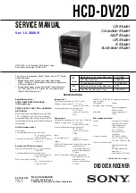 Предварительный просмотр 1 страницы Sony HCD-DV2D - Dvd / Reciever Component Service Manual