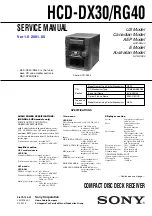 Sony HCD-DX30 Service Manual preview