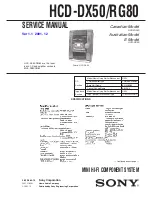 Sony HCD-DX50 Service Manual preview