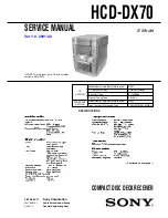 Preview for 1 page of Sony HCD-DX70 Service Manual