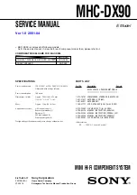 Sony HCD-DX90 Service Manual preview