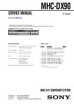 Sony HCD-DX90 Service Manual предпросмотр