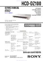 Sony HCD-DZ100 - Super Audio Cd/dvd Receiver Service Manual preview