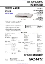 Sony HCD-DZ111 Servise Manual предпросмотр