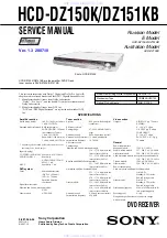 Sony HCD-DZ150K Service Manual preview