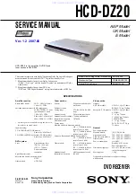 Preview for 1 page of Sony HCD-DZ20 Service Manual