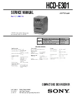 Sony HCD-E301 Service Manual preview