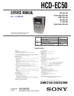 Sony HCD-EC50 Service Manual предпросмотр