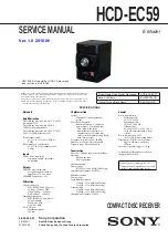 Предварительный просмотр 1 страницы Sony HCD-EC59 Service Manual