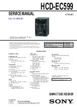 Preview for 1 page of Sony HCD-EC599 Service Manual