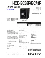 Sony HCD-EC68P Service Manual предпросмотр