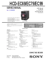 Sony HCD-EC69 Service Manual предпросмотр