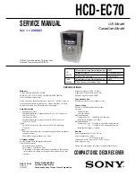 Sony HCD-EC70  (MHC-EC70 Mini Hi-Fi System) Service Manual preview