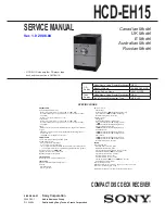 Sony HCD-EH15 Service Manual предпросмотр