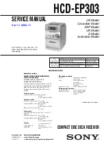 Sony HCD-EP303 Service Manual preview