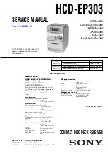 Предварительный просмотр 1 страницы Sony HCD-EP303 Service Manual