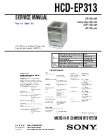 Preview for 1 page of Sony HCD-EP313 - Personal Component System Service Manual