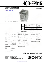 Preview for 1 page of Sony HCD-EP315 Service Manual