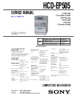 Preview for 1 page of Sony HCD-EP505 Service Manual