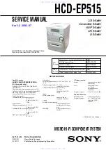 Предварительный просмотр 1 страницы Sony HCD-EP515 Service Manual