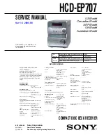 Preview for 1 page of Sony HCD-EP707 - Micro Hi-fi Component System Service Manual