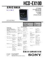 Sony HCD-EX100 Service Manual preview