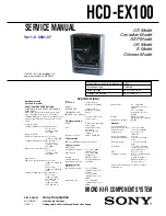 Предварительный просмотр 1 страницы Sony HCD-EX100 Service Manual