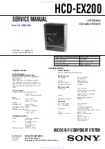 Preview for 1 page of Sony HCD-EX200 Service Manual